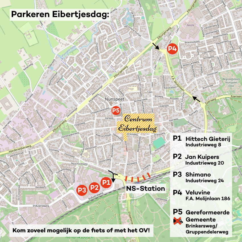 Centrum Nunspeet Parkeren Eibertjesdag 2025